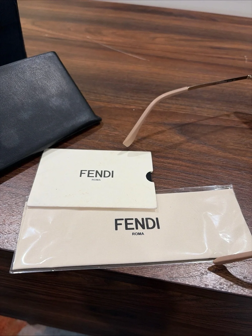 FENDI monogram glasses brown lens / gold frame